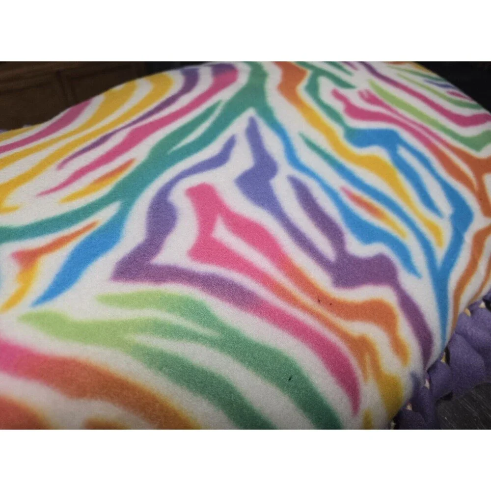 Handmade Pet Bed Colorful Zebra Print